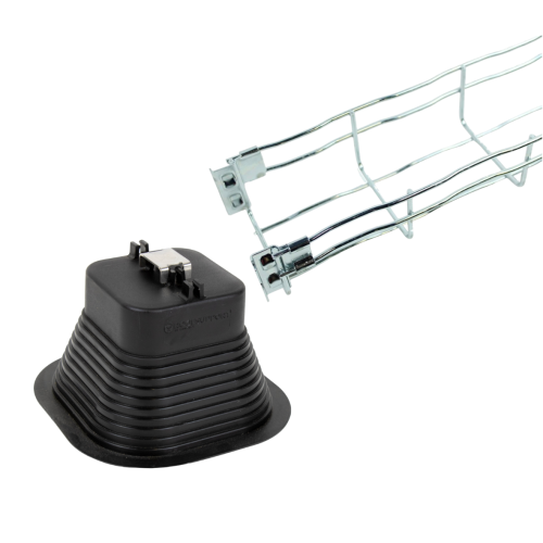 Complete set of wire mesh cable tray 65×100 mm