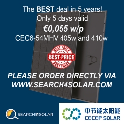 Solar modules now selling for less than €0.06/W in Europe